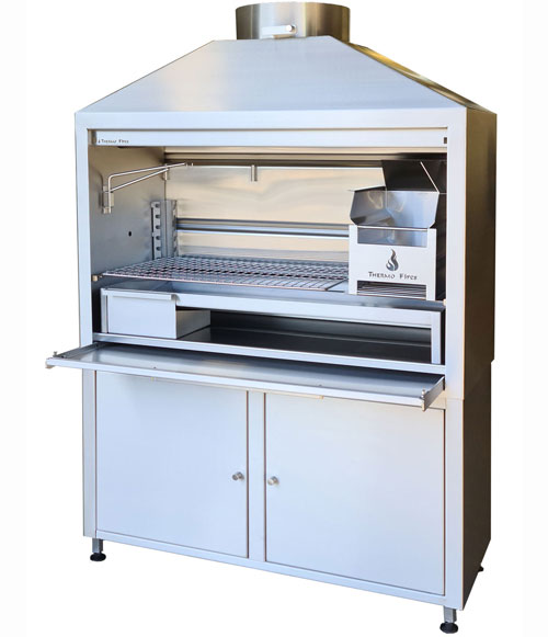 PROFESSIONAL 1200mm Freestanding Braai on Cabinet - 304 stainless steel